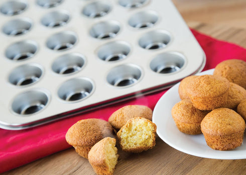 Fox Run Mini Muffin and Cupcake Pan, 10.5 x 13.75 x 1.5 inches, 24 Cup, Stainless Steel