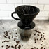 Ceramic Coffee Dripper, Pour Over Ceramic Coffee Maker for 1-4 Cup Slow Brewing Accessories (Black)