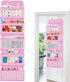 VERONLY Over The Door Hanging Organizer, 5 Large Pockets, Wall Mount Pantry Storage, Pink