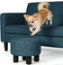 Joveco Small Foot Rest Stool Ottoman, Line Round Short Low Foostool for Chair, Under Office Desk, Living Room, Navy