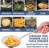 Skimmer Set Premium Grade Stainless Steel Spaetzle Maker with Safety Pusher, Stainless Steel Spider Strainer Spoon