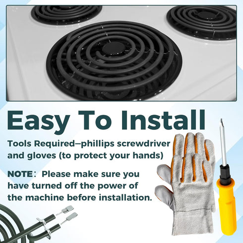 Romalon WB30M1 Electric Stove Burner Replacement for 6 Inch Surface Element, Fits GE Hot-point Ken-more Range