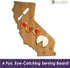 Totally Bamboo California State Shaped Bamboo Serving & Cutting Board
