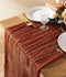Vitalizart Cheesecloth Table Runner, 10ft Gauze Boho Rustic Terracotta for Wedding Decoration