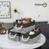 Temary Fabric Storage Baskets - 6 Pcs Small Cloth Basket for Shelves, Collapsible Decorative Storage Organizer, Black