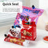 10 Pack Squeeze and Lock Bread Bag Clips - Reusable Bag Clips for Food Storage in 5 Colors