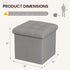 15 inches 300lbs, YOUDENOVA Storage Ottoman Cube, Foldable Storage Boxes, Padded Seat for Dorm Living Room, Support