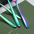 Rainbow Teaspoons, 6 Piece Spoons Silverware, Stainless Steel Small Spoons, Tea Spoons for Home, Kitchen, Restaurant,