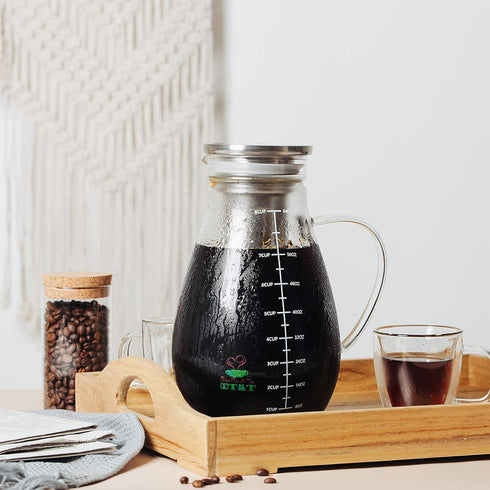 BTaT Cold Brew Coffee Maker, 2 Liter Iced Coffee Maker, Cold Brew System, Iced Tea Pitcher, 64 oz Capacity
