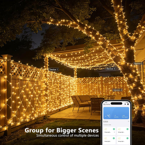 32.8ft 100 Dimmable Brizled Smart String Lights Warm White, LED String Lights Work with Alexa & Google Home, APP Fairy