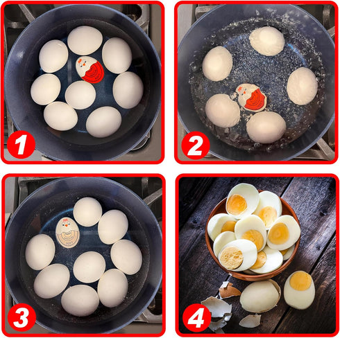 Eggssentials Red Egg Timer That Goes in Water Egg Timer for Hard Boiled Eggs and Soft Boiled Eggs, Red Color Fades