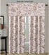 Blackout Curtain Valances for Kitchen Window/Living Room/Bathroom, 52" W x 18" L, Floral in Sage and Brown