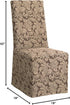 SureFit Scroll Dining Chair Slipcover - Long Skirt and Back Ties, Full Length Relaxed Fit High Back Chair Cover
