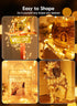 2 Pack 5Ft 60 Fairy Lights Battery Operated, LEDs Firecracker Twinkle Lights with Remote, Copper Wire String Lights