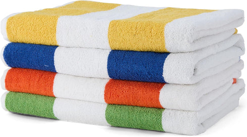 BolBom*S 100% Set 30"x60" Pack 4 Cotton Luxury Bath Towel - Soft & Absorbent Quick-Dry Towels for Bathroom, Spa, Beach
