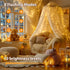 Remote33ft 100LED 8 HXWEIYE Fairy Lights Battery Operated (Included) with DIY Timer & Rechargeable Twinkle String