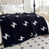 50x60 NIDITW Black Lightning Bolt Throw Blanket Ultra Soft Microfiber Fleece Lightweight Knit All Season Blanket
