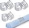 Metal Spiral Napkin Rings, Round Serviette Holder Buckles for Dinner, Holiday Parties, Set of 6 (Silver)