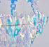 Frozen Hanging Decorations Iridescent Chandelier Shaped Foil Ceiling Hanging Ornament for Bridal Shower Wedding