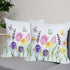 2 Pack Waterproof Spring Floral Pillow Covers, 16x16 Inch Pink Tulip Flower & Lavender Butterfly Outdoor Cushion Case