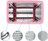 Spring Chef Professional XL Parmesan Cheese Grater with Handle, 4 Sided Box Grater for Kitchen (Pink Lemonade)
