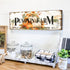 Pumpkin Canvas Wall Art, Rustic Farmhouse Fall Picture for Kitchen Dinner Room, Thanksgiving Halloween Decor 6x17"