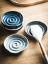 Spoon Rest with Swirl Shape, Cooking Utensils Holder for Spatula, Coffee Spoon, Light Gray Kitchen Accessory