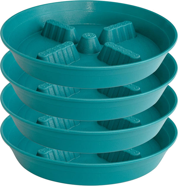 Feyvdzv 4 Pack Plant Saucer 10 inch, 8 12 14 17 inch, Plant