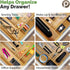 Silverware Tray for Drawer Organizer, Kitchen Cutlery Organizer with Expandable Adjustable Wooden Dividers (8-Slots)