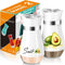 Avocado Salt and Pepper Shakers Set, 4 oz Glass Bottom Shaker with Stainless Steel Lid, Kitchen Decor Refillable