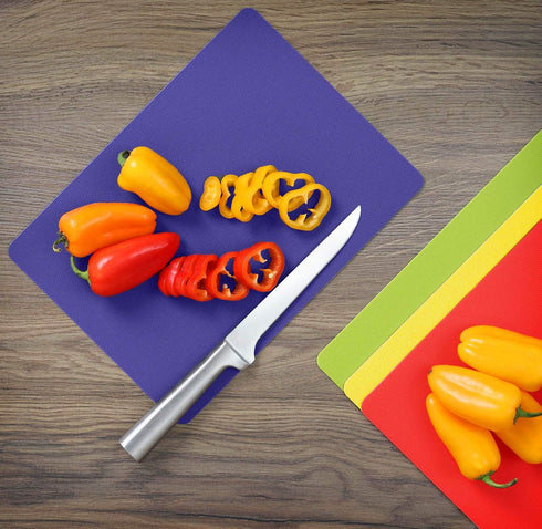 Dexas Heavy Duty Grippmat Flexible Cutting Board Set, 4 Pieces, 8 x 11 inches