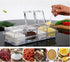 KNC Transparent Spice Rack, 4 Piece Acrylic Storage Container Jars with Cover and Spoon, Kitchen Organizer