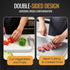 Titanium Cutting Board for Kitchen Dual-Sided Scratchless Pure Titanium & PP Surface, Non-Slip, Rust-Proof, Odor