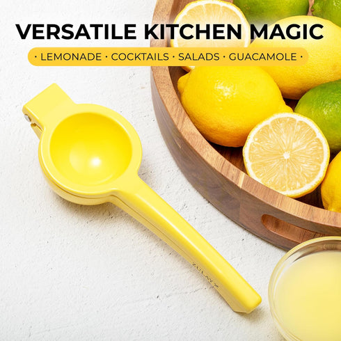 Zulay Kitchen Metal Lemon Squeezer - Handheld Lemon Juicer Squeezer - Easy to Use Citrus Juicer - Manual Press