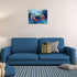 FUNHUA 12x16 Inches Nautical Wall Decor Blue Crab Canvas Paintings Abstract Modern Marine Artwork Beach Decorations