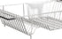 SIMPLE HOUSEWARE Large Stainless Steel Dish Drainer Drying Rack with Utensil Holder, Chrome
