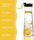 Clear Plastic Water Pitchers with Flip Top Black Lids, 34 OZ Heavy Duty Beverage Jug, Pack of 2