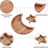 Star and Moon Tray Set, Wooden Crystal Organizer Tray for Healing Crystals and Jewelry Storage