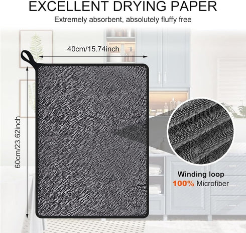 Cloths,3pcs Towels,16 24in (3pcs grey16*24") Shiny Cleaning Shiny Drying Towels,Shower Doors Drying * Streak Free Glass