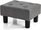 BRIAN & DANY Small Foot Stool, Linen Foot Stools with Legs, Stable
