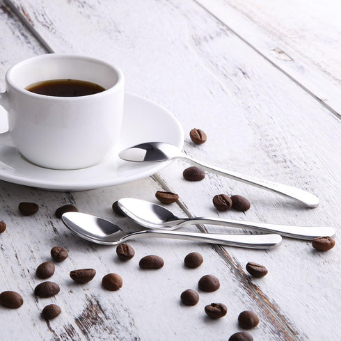 Demitasse Espresso Spoons, 12-piece Mini Stainless Steel Spoons for Coffee, Dessert, Tea, Appetizer (4.7 Inch)