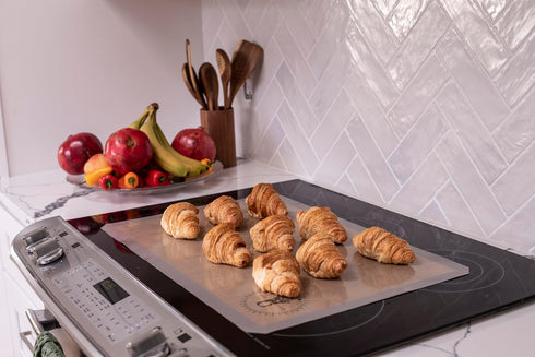 Full Size Baking Mats - Pack of 2, Oven Safe, Non-Stick Silicone Baking Sheet Liners