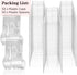 50 Pack 3.5 oz TOFLEN Plastic Dessert Cups with Spoons, Irregular Square Mini Dessert Bowls for Party Trifle, Yogurt