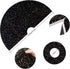 FUHSY Black Christmas Tree Skirt, 21 Inch Sequin Velvet Tree Cover Mat for Home Ornaments and Holiday Decor