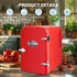 HealSmart Portable Mini Fridge, 4 Liter Cooler and Warmer with Observation Window, Eco Friendly for Drinks, Red