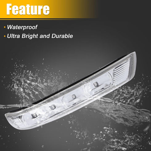 uxcell Right Side Rear View Mirror Turn Signal Amber Light Indicator for Hyundai Veracruz Santa Fe 2007-2012