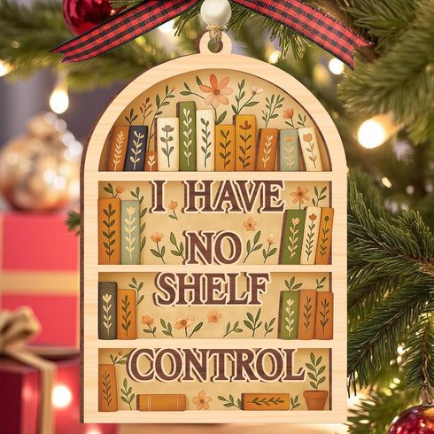 I Have No Shelf Control Book Christmas Ornament 2025, Book Lovers Gifts
