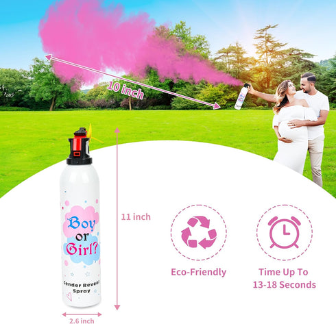 GDLYXJ 100% (300g 2pcs) Baby Gender Reveal Fire Extinguisher; Colorful Smoke Powder Spray; Safe and Eco-Friendly Gender