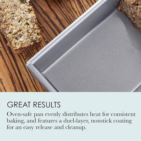 Chicago Metallic Commercial II Non-Stick Mini Loaf Pans, Gray, 5-3/4 by 3-1/4 by 2-1/4-Inch, 4 Count