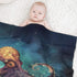 80"X60" Octopus Fleece Throw Blanket Lightweight Super Soft Flannel Bed Blanket Perfect Home Decor for Couch Chair Sofa